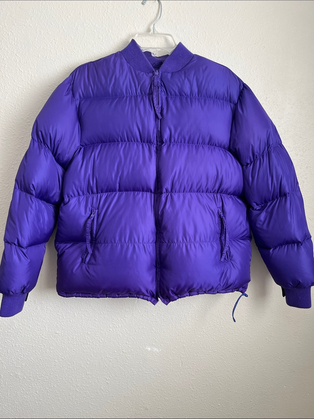 REI Vintage 90s Goose Down Bomber Jacket Women's Purple Puffer